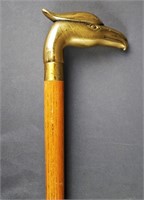 Falcon Head Brass & Wood Walking Cane/ Stick
