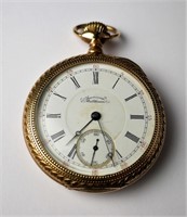 Antique Waltham 14k GF Pocket Watch 17 Jewels