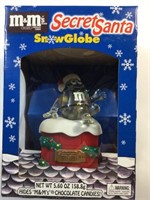 M&M's Secret Santa Snow Globe (Not Edible) NIB