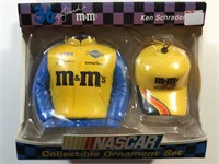 NASCAR M&M's Ken Schrader Xmas Ornament Set NIB