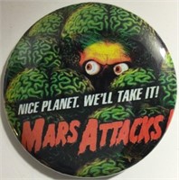 Mars Attacks Collectors Button 2.75x1.75"