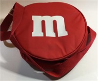 Red M&M Lunch Cooler Tote 8.5"Dia 5" Tall NIP
