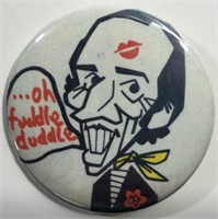 Trudeau Fuddle Duddle Button 1980's