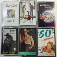 6 Assorted Vintage Music Cassette Tapes NIP