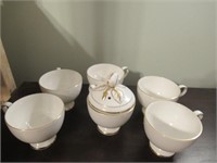 White China Cups & Sugar Bowls