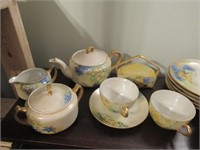 Fine China Set- Tea Pot,Cups,Sugar Bowl,creamer