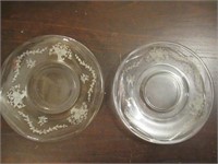 Vintage Clear Glass  Plates