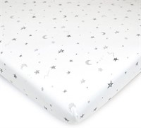 D-135  Printed Cotton Jersey Knit Fitted Sheet,