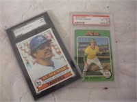 1975 Topps Catfish Hunter, 1979 Reggie Jackson