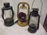 2 Oil Lamps, and Custum Mason Jar Lamp