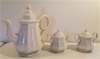 REDCLIFF IRONSTONE PITCHER, SUGAR AND CREAMER