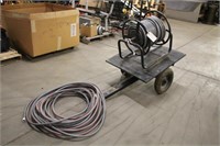 Hose Reel on Yard Cart w/Hoses 30"x34"