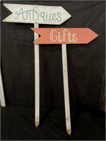 Two (2) Signs - Antiques & Gifts
