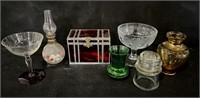 Vintage Lantern, Glass Box, Insulator & More