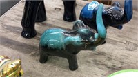 Blue Mountain pottery trio of elephants Canada