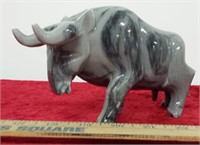 Marble Carved Bull Figure