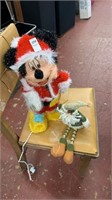 Mickey Mouse Christmas decor and Santa