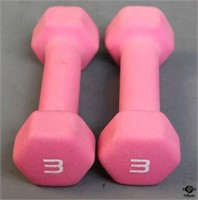 Pair of 3lb Hand Weights