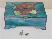 Stained Glass Box and Pendants