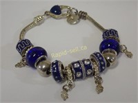 Pandora Blue & Silver Bracelet and Charms