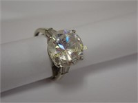 14K White Gold Solitaire Ring