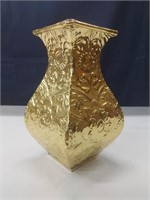 10" Tall Brass Square Vase