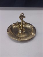 Brass 5" Ashtray with Ships Anchor Handle