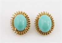 14k Gold & Turquoise Earrings