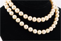 Pearl Necklace & Earrings. Sterling.