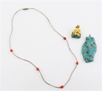 SW Style Necklace & 2 Turquoise Pendants