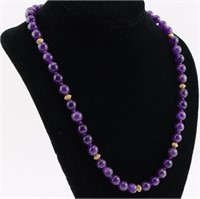 Amethyst & Gold Bead Necklace