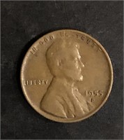 1955-D LINCOLN WHEAT BACK ONE CENT PENNY
