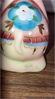 Fenton signed  custard glass decorated elephant