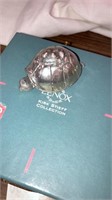 Lenox Kirk steiff pewter mini turtle 2” long