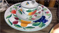 Herend Village pottery cup saucer plate set