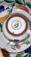 Herend Village pottery cup saucer plate set