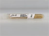 Vial of 24KT Pure Gold Flakes