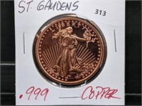 1oz .999 Copper St Gaudens Round