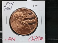 1oz .999 Copper Ron Paul Round