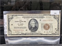 1929 St Louis Fed Res $20 Bill