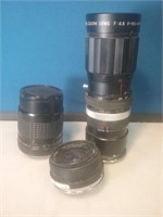 Group of 3 35 mm camera lenses