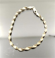 Sterling silver woven rope style bracelet