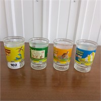 Curious George Welches Grape Jelly Glasses