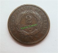 1864 US Two cent piece Civil War Era coin