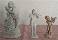 703 - LOT OF 3 FIGURINES MAX 10"H