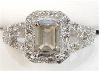 Certified 14K  Diamond(0.88Ct,Vs,Fancy Greenish Br