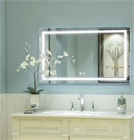 40x24Lighted Rectangular Fog Free Bathroom Mirror