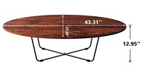 Oval Coffee Table Wood Top