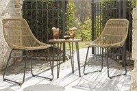 PAIR OF PATIO CHAIRS WITH TABLE - P306-050