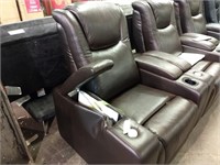 1 SEALY THEATER POWER RECLINERS CHOCOLATE L